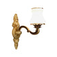 Frendorf | Bell Woonkamer Wandlamp Traditioneel Stylish Melkglas en Metaal 1/2-Kop Gouden Afwerking Wandlamp