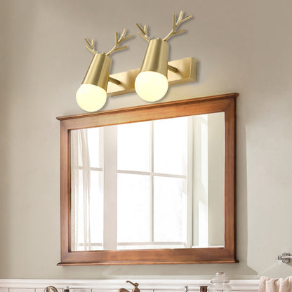 Frendorf | Globe Badkamer Vanity Licht Traditionalisme Metaal 2/3-Kops Messing Wandlamp Verlichting