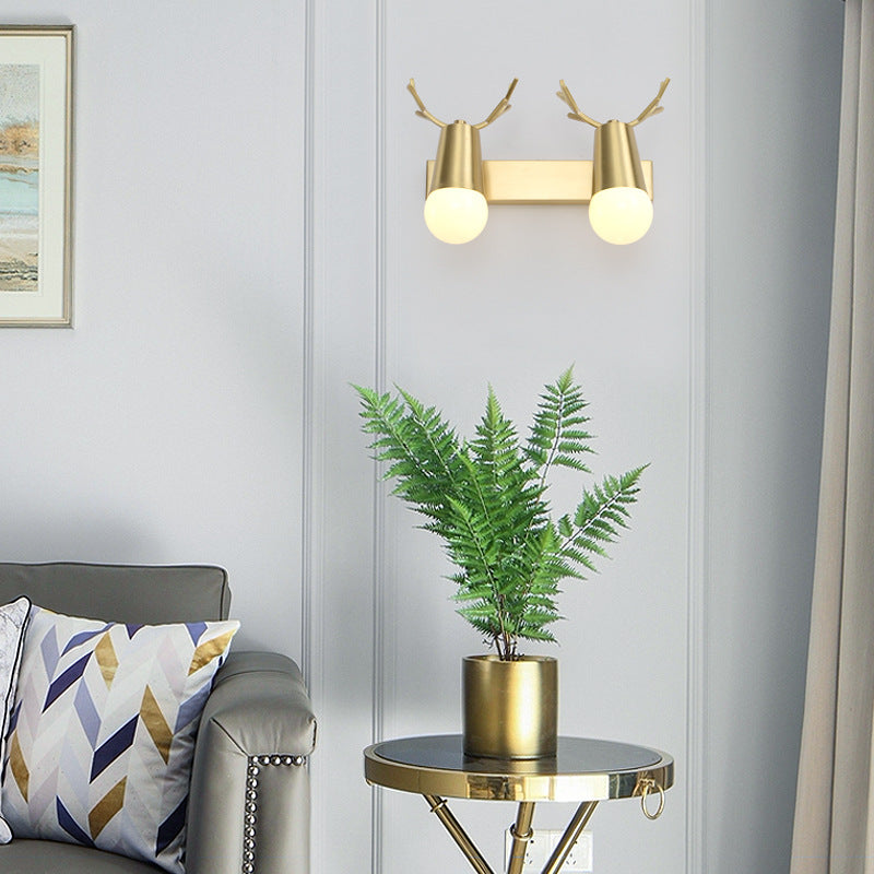 Frendorf | Globe Badkamer Vanity Licht Traditionalisme Metaal 2/3-Kops Messing Wandlamp Verlichting