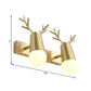 Frendorf | Globe Badkamer Vanity Licht Traditionalisme Metaal 2/3-Kops Messing Wandlamp Verlichting