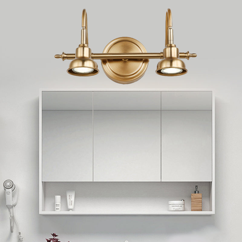 Frendorf | Messing Lineaire LED Vanity Verlichting Traditionele Metaal 2/3/4-Licht Badkamer Wandlamp Licht