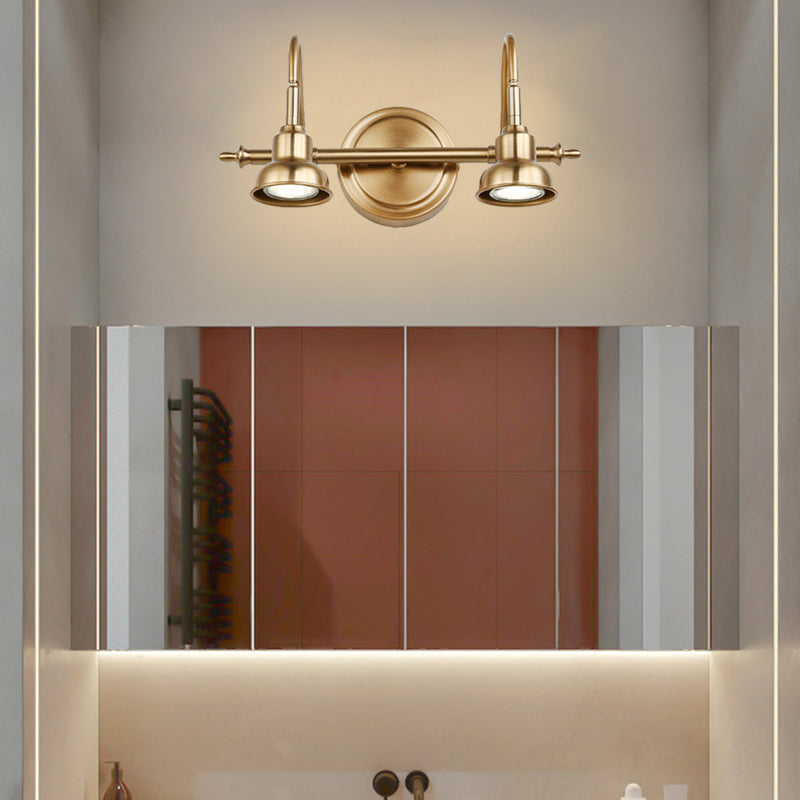 Frendorf | Messing Lineaire LED Vanity Verlichting Traditionele Metaal 2/3/4-Licht Badkamer Wandlamp Licht