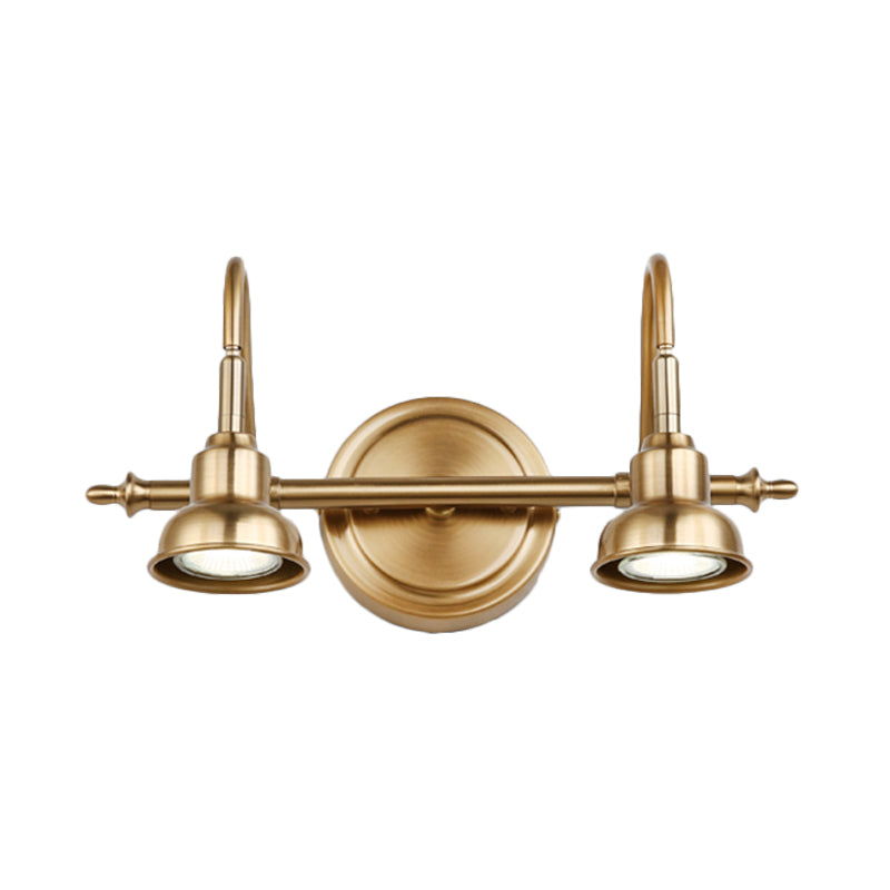 Frendorf | Messing Lineaire LED Vanity Verlichting Traditionele Metaal 2/3/4-Licht Badkamer Wandlamp Licht