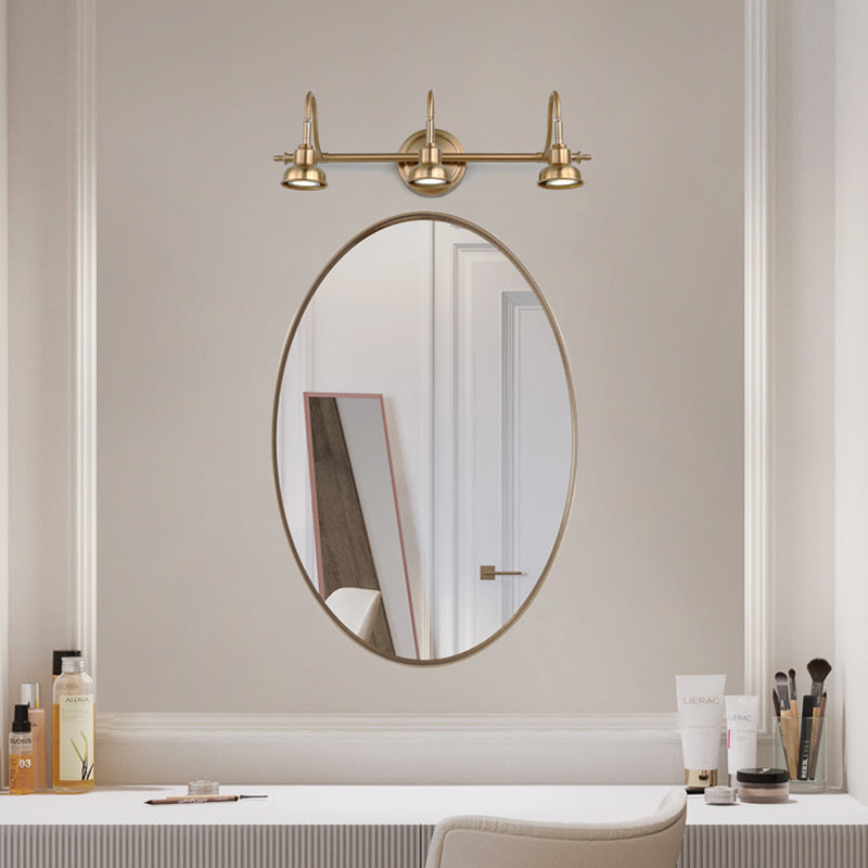 Frendorf | Messing Lineaire LED Vanity Verlichting Traditionele Metaal 2/3/4-Licht Badkamer Wandlamp Licht