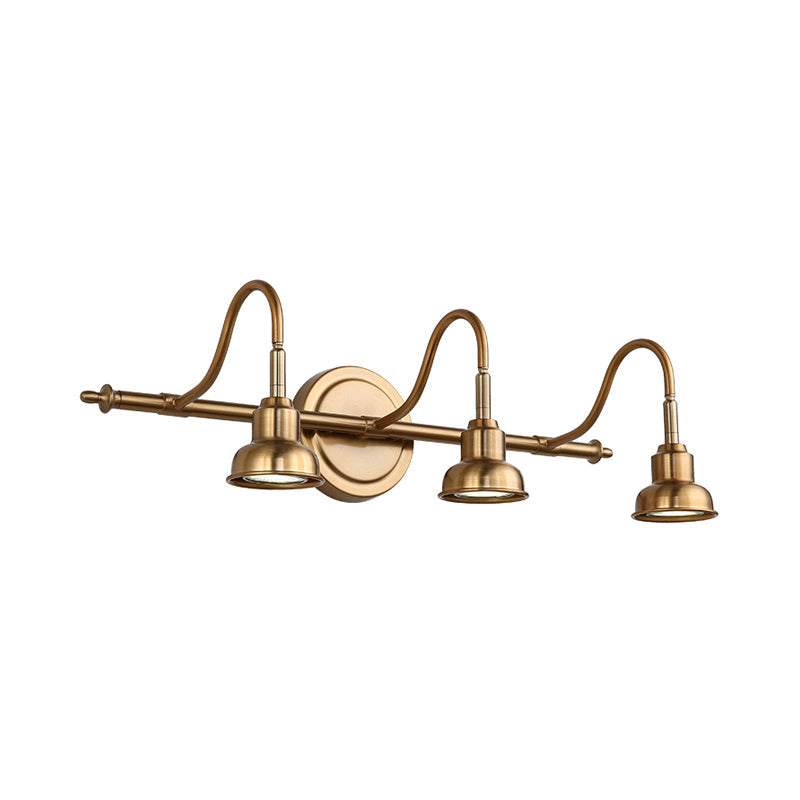 Frendorf | Messing Lineaire LED Vanity Verlichting Traditionele Metaal 2/3/4-Licht Badkamer Wandlamp Licht