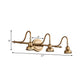 Frendorf | Messing Lineaire LED Vanity Verlichting Traditionele Metaal 2/3/4-Licht Badkamer Wandlamp Licht