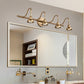 Frendorf | Messing Lineaire LED Vanity Verlichting Traditionele Metaal 2/3/4-Licht Badkamer Wandlamp Licht