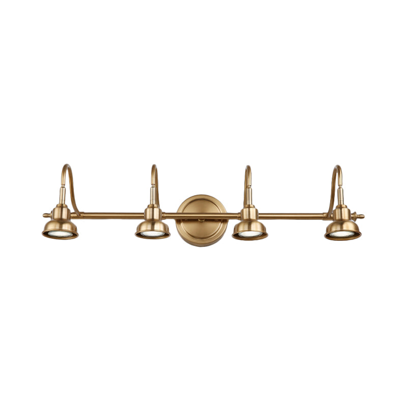 Frendorf | Messing Lineaire LED Vanity Verlichting Traditionele Metaal 2/3/4-Licht Badkamer Wandlamp Licht