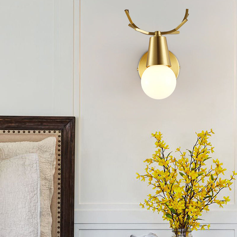 Frendorf | Traditionalisme Global Vanity Wandlamp 1/2/3-Kop Metaal Wandlamp in Messing voor Badkamer