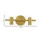 Frendorf | 2/3/4-Licht LED Tube Vanity Lampe Traditionelle Messing Metall Wand Sconce Beleuchtung für Badezimmer