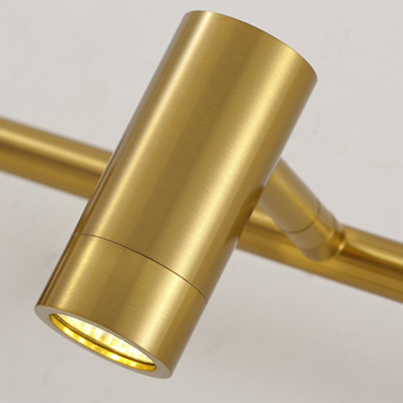 Frendorf | 2/3/4-Licht LED Tube Vanity Lampe Traditionelle Messing Metall Wand Sconce Beleuchtung für Badezimmer