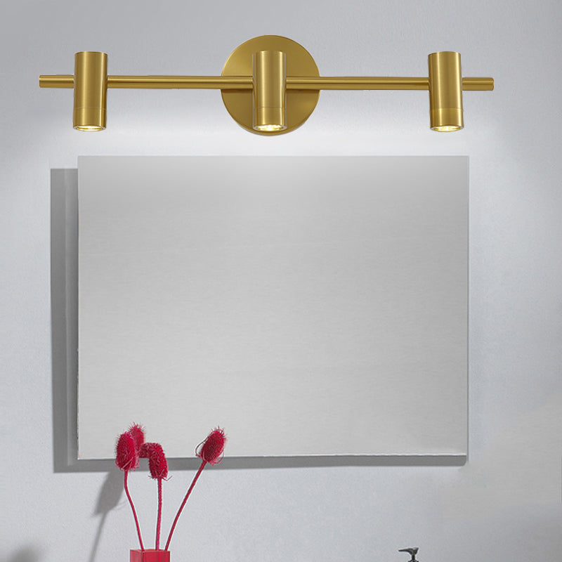 Frendorf | 2/3/4-Licht LED Tube Vanity Lampe Traditionelle Messing Metall Wand Sconce Beleuchtung für Badezimmer