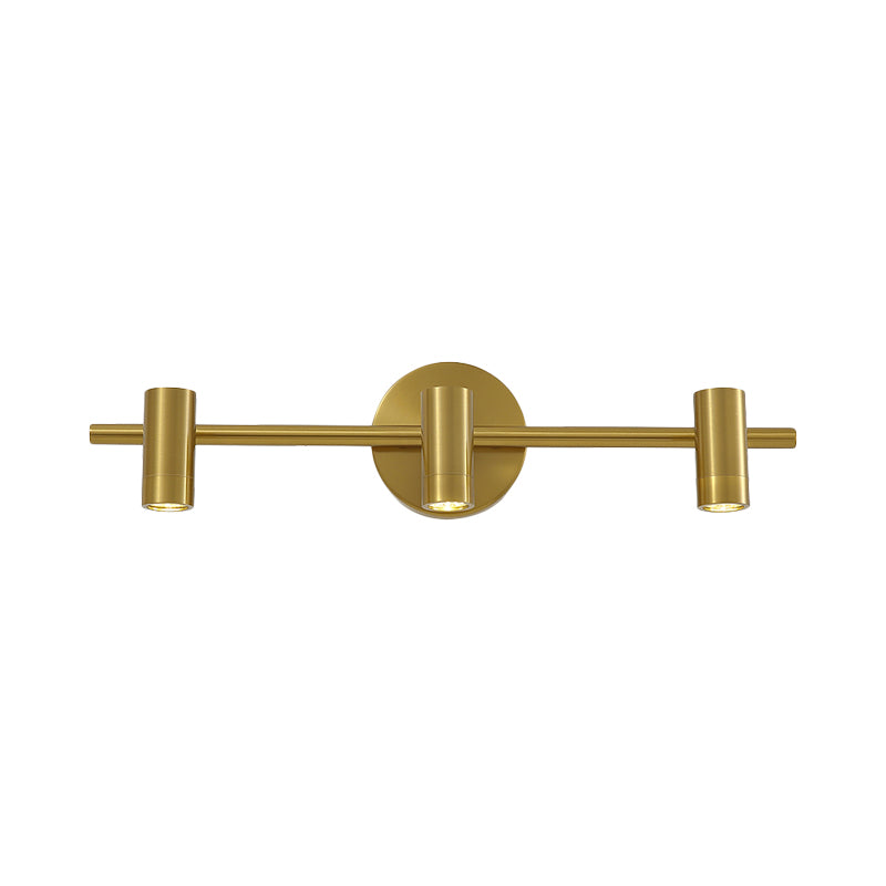 Frendorf | 2/3/4-Licht LED Tube Vanity Lampe Traditionelle Messing Metall Wand Sconce Beleuchtung für Badezimmer
