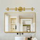 Frendorf | 2/3/4-Licht LED Tube Vanity Lampe Traditionelle Messing Metall Wand Sconce Beleuchtung für Badezimmer