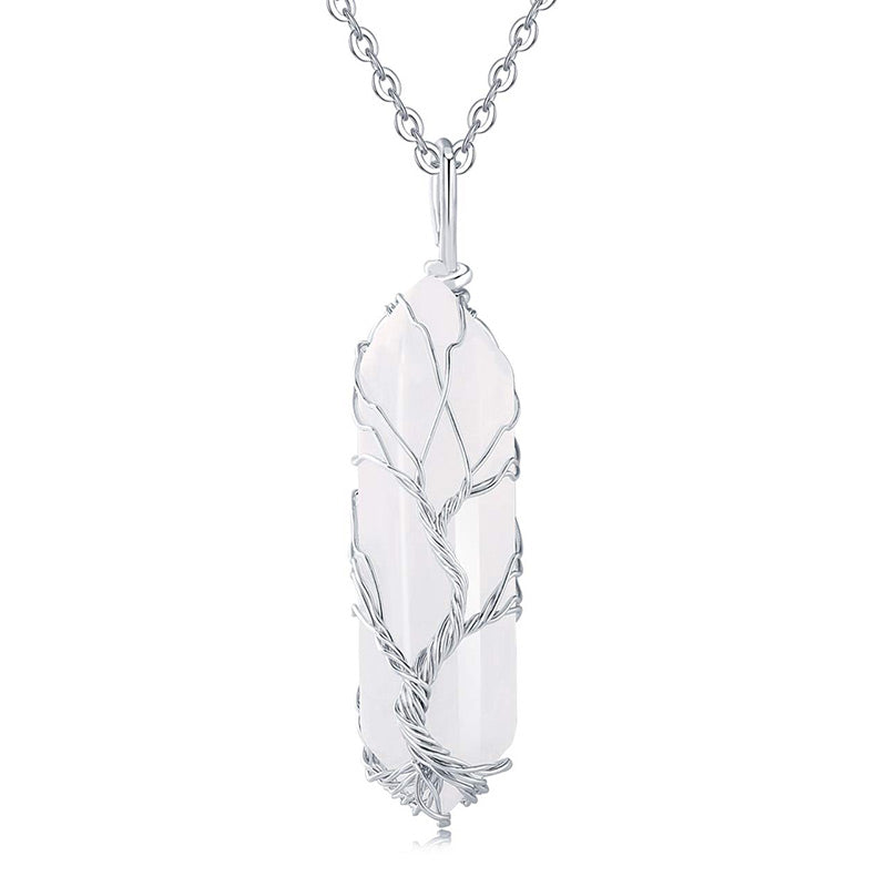 Frendorf | Stilvolle Kristall- und Lebensbaum-Edelsteinkette – Elara