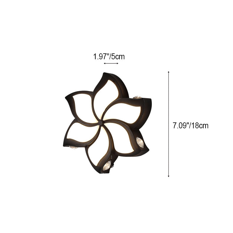 Zeitgenössische Einfachheit Aluminium Pinwheel Acrylschirm LED Wandleuchte Lampe für Schlafzimmer