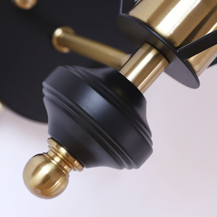 Frendorf | GeoLuxe Französische Geometrische Wandlampe | Eisen & Glas | 1-Licht Design für Wohnzimmer