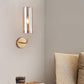 Frendorf | AstraGlas | Glas-Eisen Wandleuchte | 1- oder 2-flammig | Cognac & Hellblau