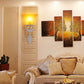 Frendorf | Aflopend Gele Glazen Wandlamp Retro Stijl 1 Kop Leefkamer Wandgemonteerde Lamp met Gouden/Zilver/Wit en Gouden Achterplaat