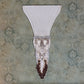 Frendorf | Aflopend Gele Glazen Wandlamp Retro Stijl 1 Kop Leefkamer Wandgemonteerde Lamp met Gouden/Zilver/Wit en Gouden Achterplaat