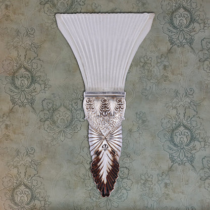 Frendorf | Aflopend Gele Glazen Wandlamp Retro Stijl 1 Kop Leefkamer Wandgemonteerde Lamp met Gouden/Zilver/Wit en Gouden Achterplaat