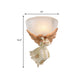 Frendorf | 10"/12" W 1 Glas Wandleuchte Lodge-Stil Schüssel Frosted Glass Wandmontage Licht mit Gold/Weiß Engel Design, Links/Rechts