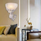 Frendorf | 10"/12" W 1 Glas Wandleuchte Lodge-Stil Schüssel Frosted Glass Wandmontage Licht mit Gold/Weiß Engel Design, Links/Rechts