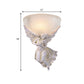Frendorf | 10"/12" W 1 Glas Wandleuchte Lodge-Stil Schüssel Frosted Glass Wandmontage Licht mit Gold/Weiß Engel Design, Links/Rechts