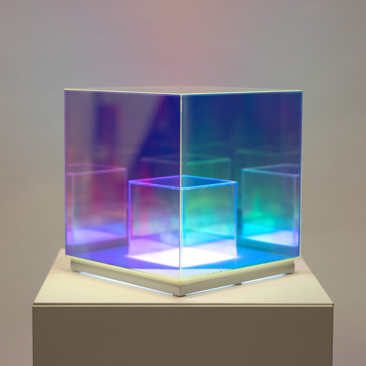 Konzentrische Würfel-Tischlampe, moderne Beleuchtung