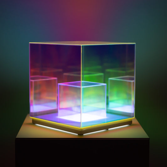 Konzentrische Würfel-Tischlampe, moderne Beleuchtung