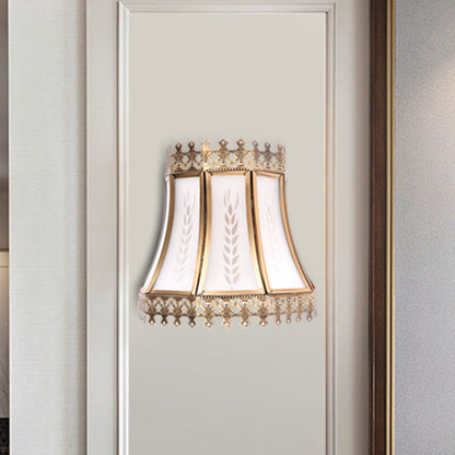 Frendorf | Empire Witte Glazen Wandlamp Retro 1 Kop Woonkamer Plafondlamp