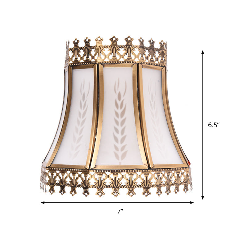 Frendorf | Empire Witte Glazen Wandlamp Retro 1 Kop Woonkamer Plafondlamp