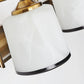 Frendorf | 2/3 Lampen Zylinder Wandmontierte Beleuchtung Vintage Gold-Finish Opal Geblasenes Glas Wandbeleuchtung