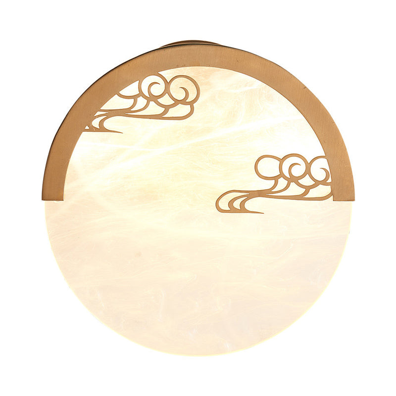 Frendorf | 8"/9" H 1 Licht Ronde Wand Gemonteerde Licht Traditioneel Wit Acryl Wandlamp voor Eetkamer