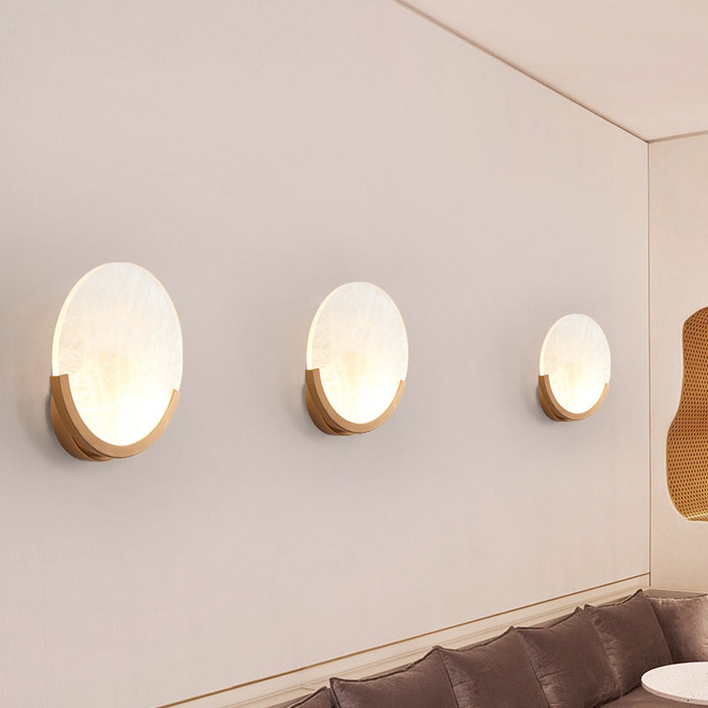 Frendorf | 8"/9" H 1 Licht Ronde Wand Gemonteerde Licht Traditioneel Wit Acryl Wandlamp voor Eetkamer