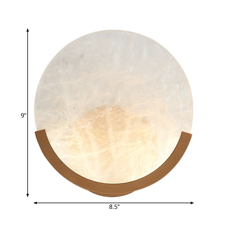 Frendorf | 8"/9" H 1 Licht Ronde Wand Gemonteerde Licht Traditioneel Wit Acryl Wandlamp voor Eetkamer
