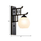 Frendorf | Sferische Bedrijf Sconces Lichtarmatuur Klasiek Opale Glas 1 Licht Zwart Wandgemonteerde Lamp