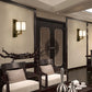 Frendorf | 1 Licht Stoff Wandverlichting Idee Traditionele Stijl Witte Rechthoekige Woonkamer Wandlamp