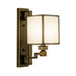Frendorf | 1 Licht Stoff Wandverlichting Idee Traditionele Stijl Witte Rechthoekige Woonkamer Wandlamp