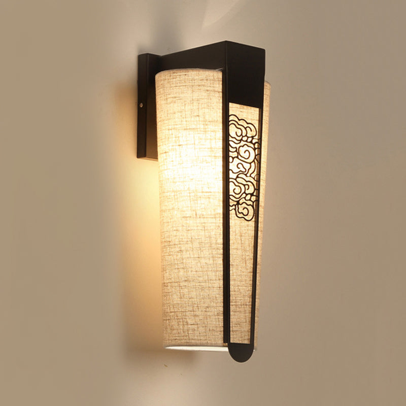 Frendorf | Schwarz Cloud/Trellis/Linear Wandbeleuchtung Traditionelle 1 Licht Flur Wandleuchte mit Zylinder Schirm