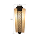 Frendorf | Schwarz Cloud/Trellis/Linear Wandbeleuchtung Traditionelle 1 Licht Flur Wandleuchte mit Zylinder Schirm