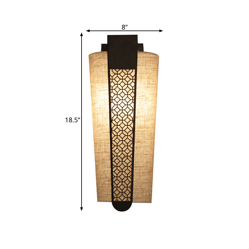 Frendorf | Schwarz Cloud/Trellis/Linear Wandbeleuchtung Traditionelle 1 Licht Flur Wandleuchte mit Zylinder Schirm