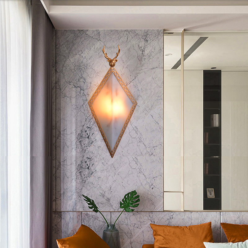 Frendorf | 16"/19" H Paneel Plastic Wandmontage Verlichting Traditionele 1 Licht Woonkamer Opbouwlamp in Wit