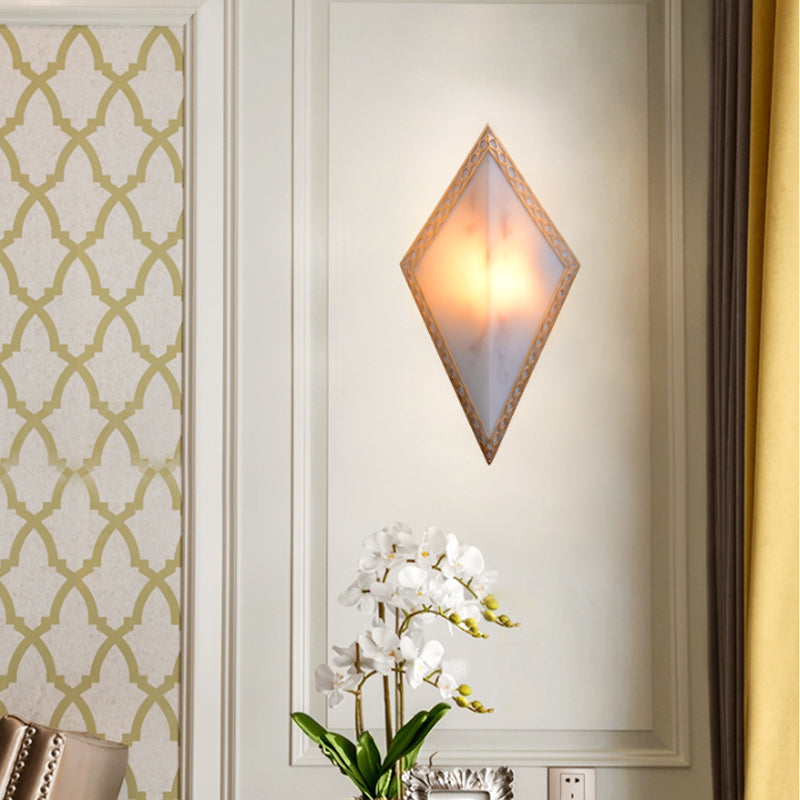 Frendorf | 16"/19" H Paneel Plastic Wandmontage Verlichting Traditionele 1 Licht Woonkamer Opbouwlamp in Wit