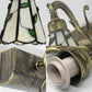 Frendorf | Lodge Style Cone Wandlamp met Bladontwerp 2 Lichten Gevuld Glazen Wandlamp in Brons voor Badkamer