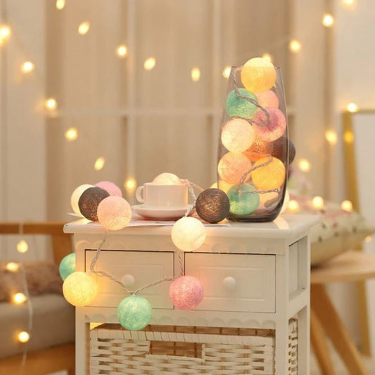 Royallure Baumwollballon-Lichterkette – Gemütliche Dekoration für Zuhause & Feiern