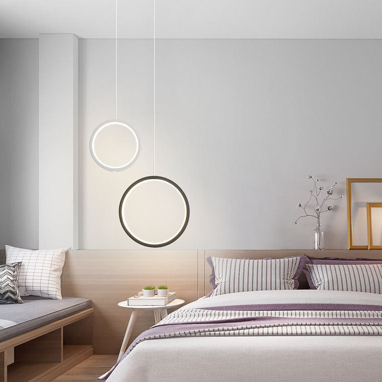 Modern Minimalist Runde Eisen Acryl LED Kronleuchter Für Schlafzimmer