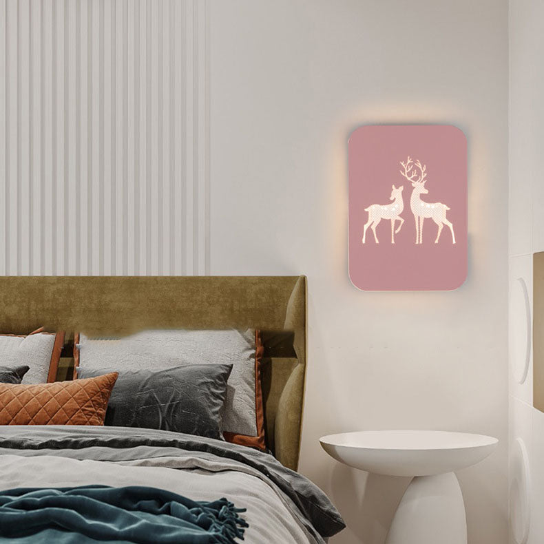 Zeitgenössische kreative Acryl Reh Eisen LED Wandleuchte Lampe für Schlafzimmer