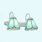 Frendorf | 2 Köpfe Vanity Beleuchtung Fixture Tiffany Cone Weiß/Blaut Glas Wandmontierte Lampe für Schlafzimmer