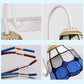 Frendorf | Ruitpatroon Vanity Sconce Licht Tiffany Geel/Blauw Glas Witte Wandmontage Lichtarmatuur
